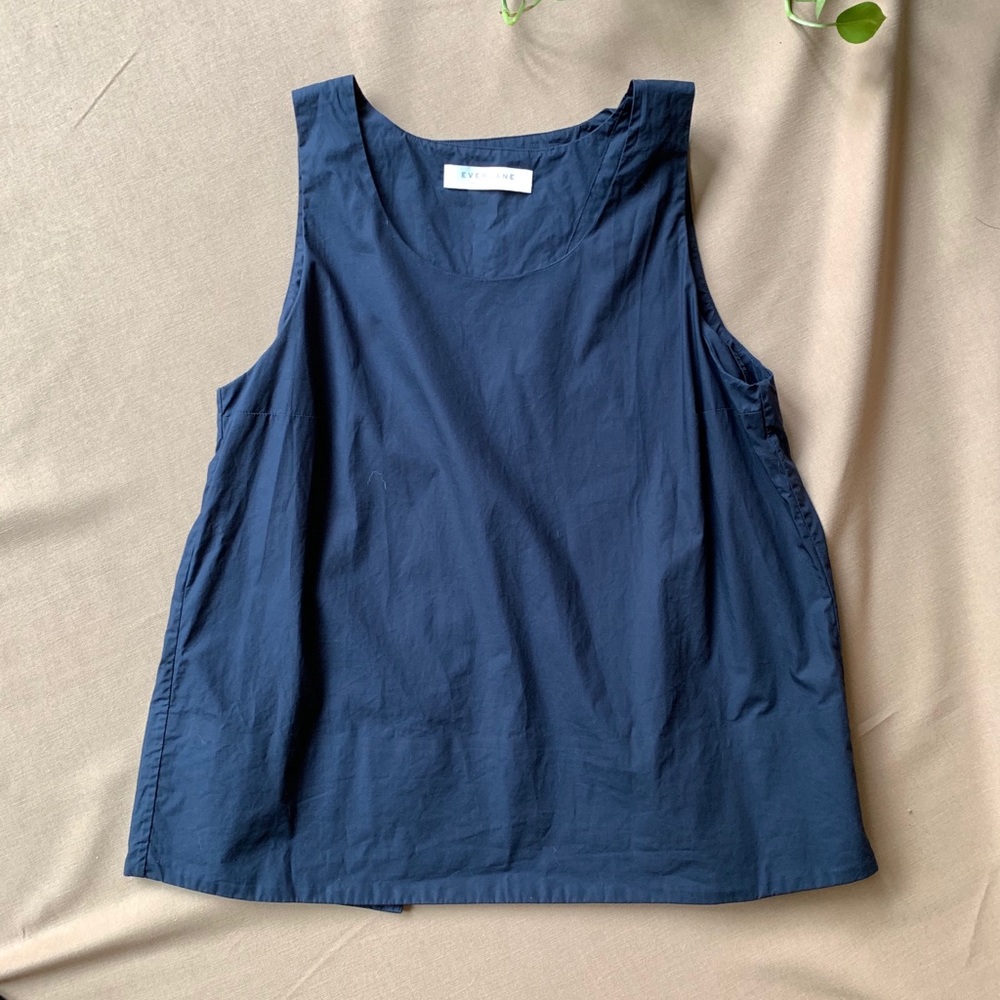 SOLD Everlane 100% cotton open back blouse